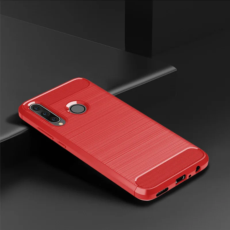Red Чехол из углеродного волокна для huawei Honor 8A 8S 8X 8C 10i 20 10 20 lite Play P30 P20 PRO P Smart, задняя крышка для телефона, мягкий чехол - Цвет: Red
