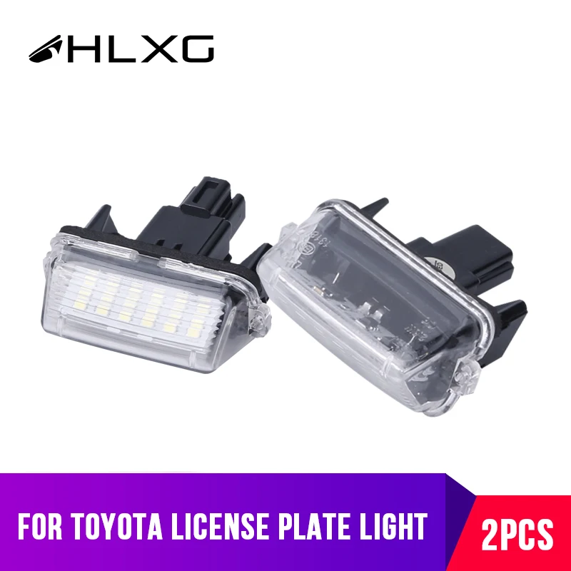 Hlxg рамка для номерного знака Canbus светодиодный светильник Toyota Corolla Camry Yaris Prius Vitz