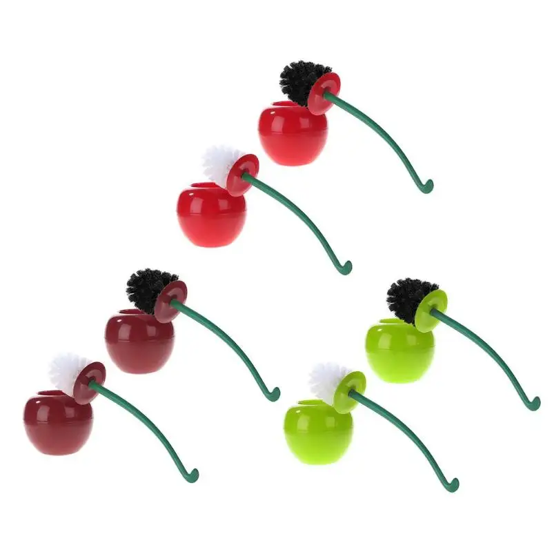 

Creative Cherry Shaped Toilet Brush Holder Set Bathroom Cleaning Kit Cleaner Brush Toilet Cleaning Brush Bathroom Accessories