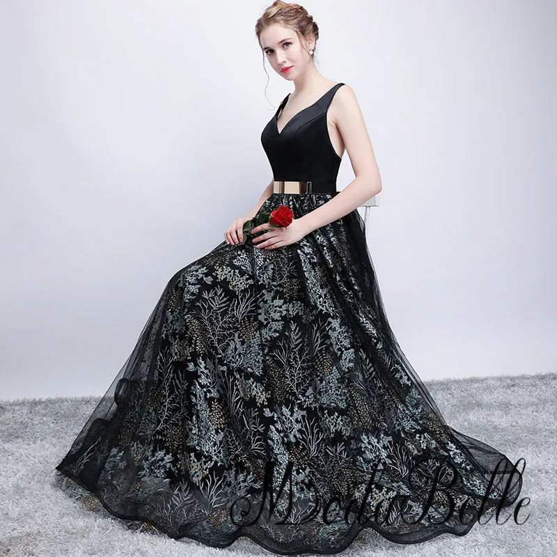 Платье для выпускного вечера с открытой спиной и цветочной вышивкой modabelle 2018