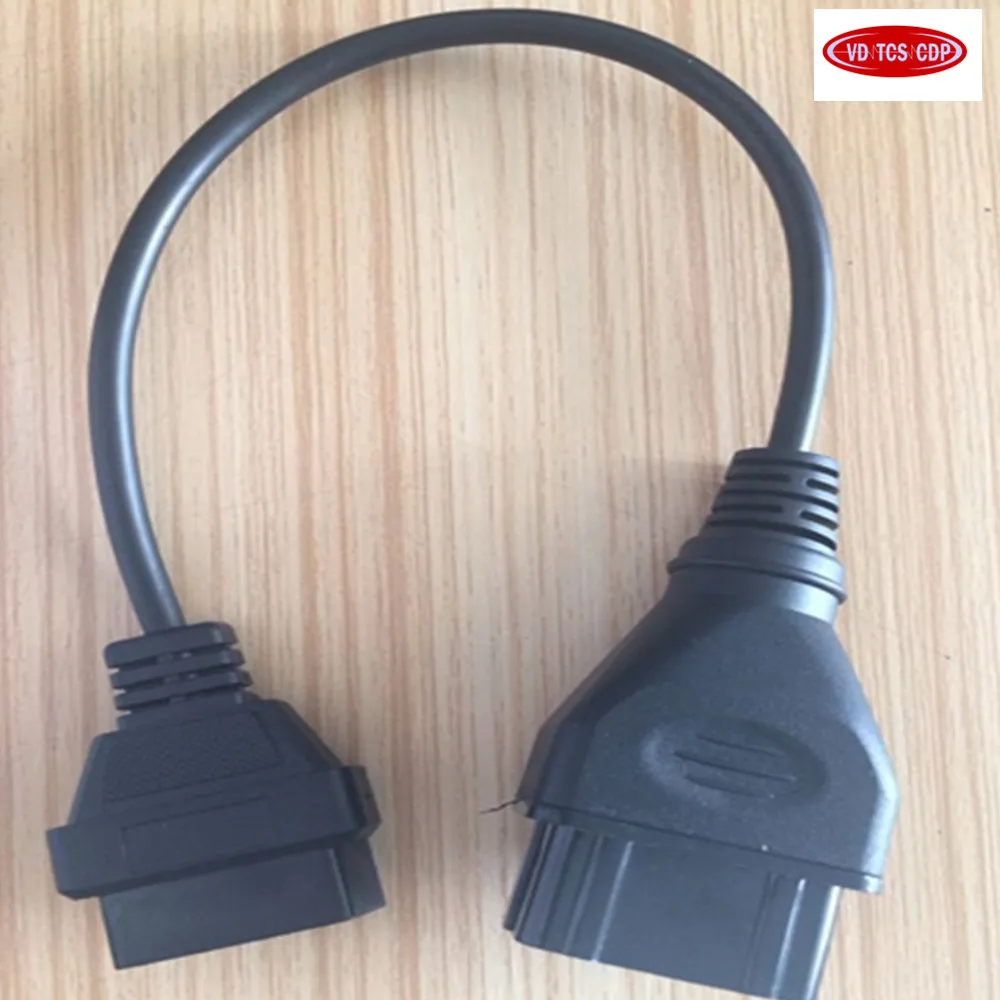 Лучший A + качественный кабель конвертер GAZ 12 штырьков в OBD DLC 16 гнездовой разъем OBD2