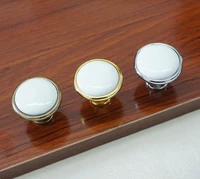3 colors ceramic knobs drawer knobs handles dresser pull knob silver gold bronze kitchen cabinet handle furniture hardware