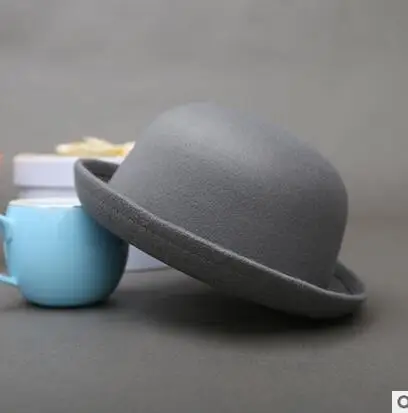 children Cute Red Spring Autumn Vintage Dome women fedoras Women's Hat Children Feeling Hat Church Mother and Daughter Hats sun caps - Цвет: children