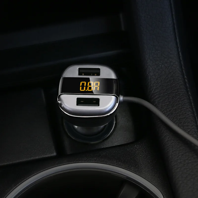 Автомобильное зарядное устройство CHEERYMOON вольтметр двойной USB Интеллектуальный