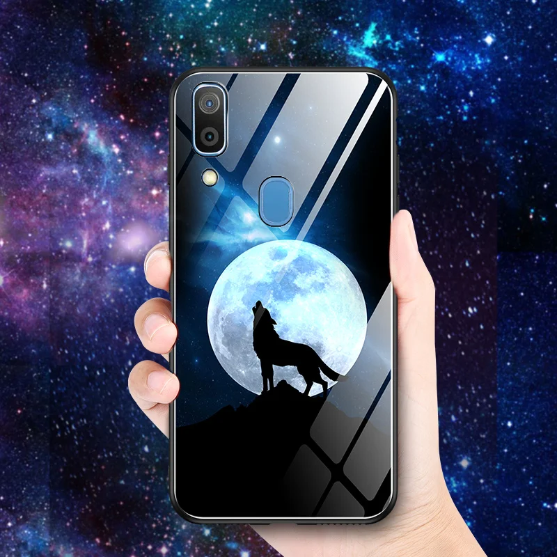 Чехол для samsung Galaxy A50 A30 A20 чехол из закаленного стекла светящийся противоударный мультяшный чехол с картинкой из сериала Teen Wolf для samsung Galaxy A30 A50 чехол