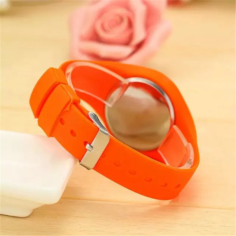 

relogio femino Women Bracelet Watch Candy Color Famous brand Ladies Faux Silicone Quartz Wrist Watch Clock Women wristwatch 2019