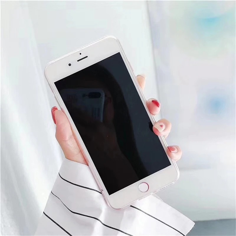 Простой женский чехол для iPhone 6 6s 7 8 Plus X XS Max защитный мягкий телефона роскошный