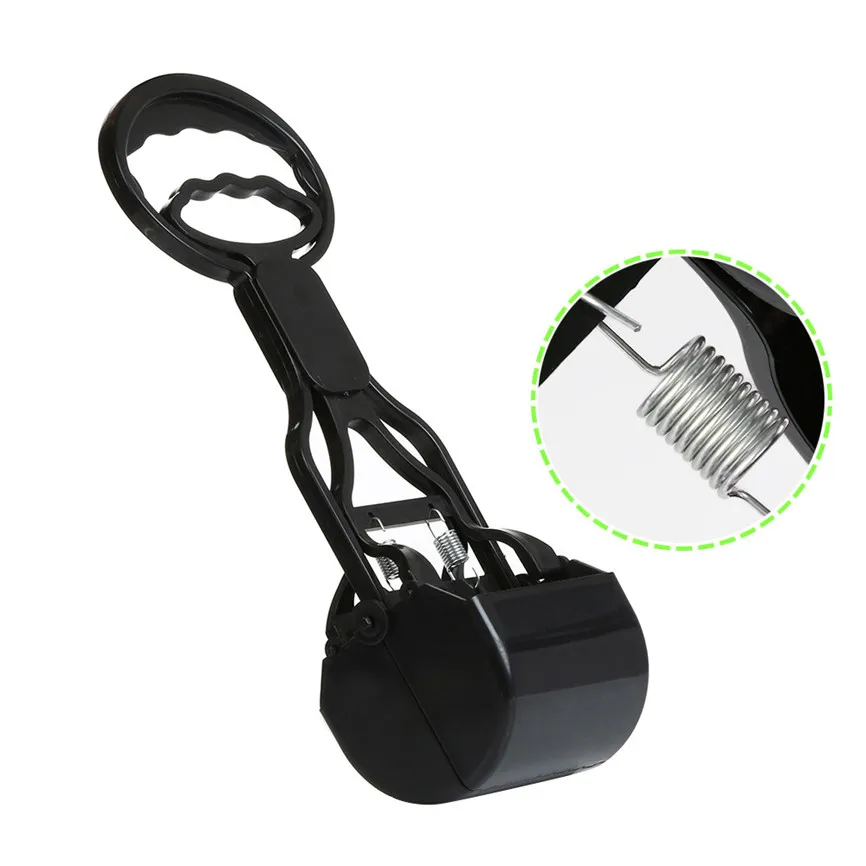 Черный Собака Кошка Животное Pooper Scooper захват, совок для уборки собачьих экскрементов для уборки отходов с длинной ручкой 1128 - Цвет: Черный