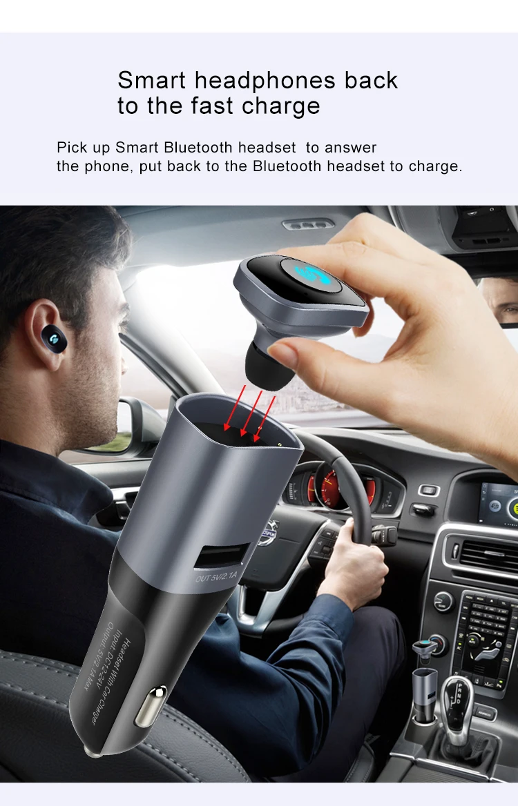 Fdoman, автомобильная bluetooth-гарнитура, комплект громкой связи с 5 В/2,1 А, быстрое USB зарядное устройство, поддержка AUX, аудио выход