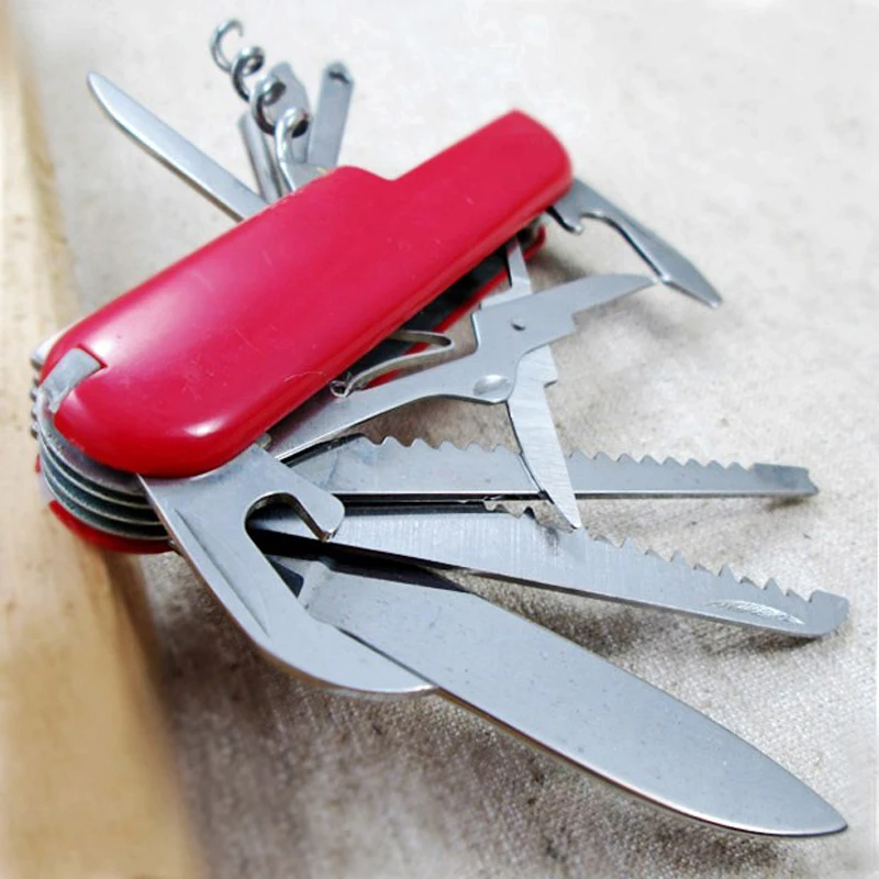 Красный карманный нож из нержавеющей стали 91 мм многофункциональные складные