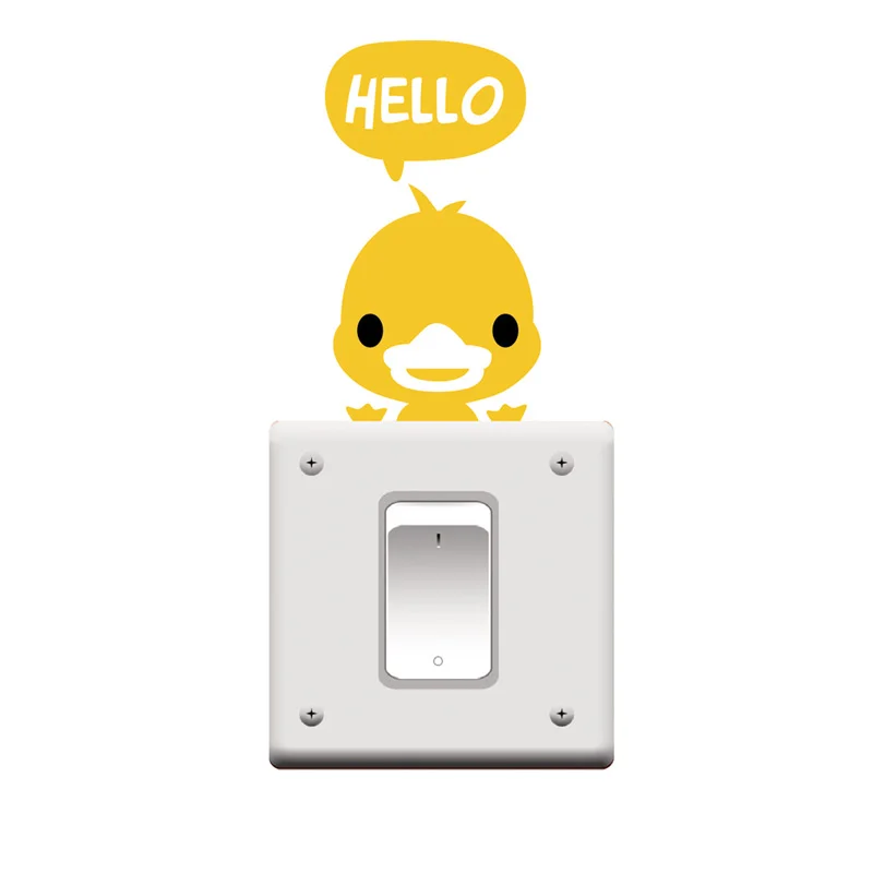 3 шт. Наклейки на стены желтая утка | Дом и сад