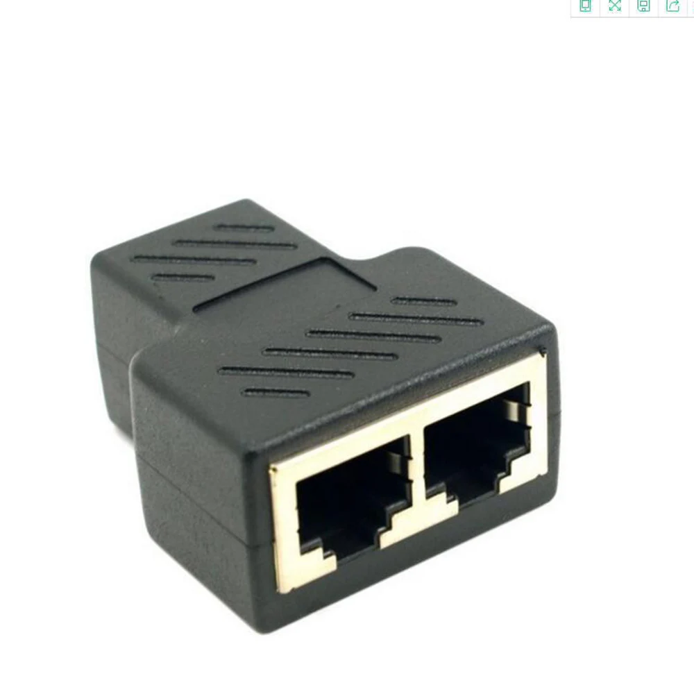 1 до 2 CAT6 RJ45 гнездовой сплиттер Ethernet сетевой кабель удлинитель конвертер адаптер