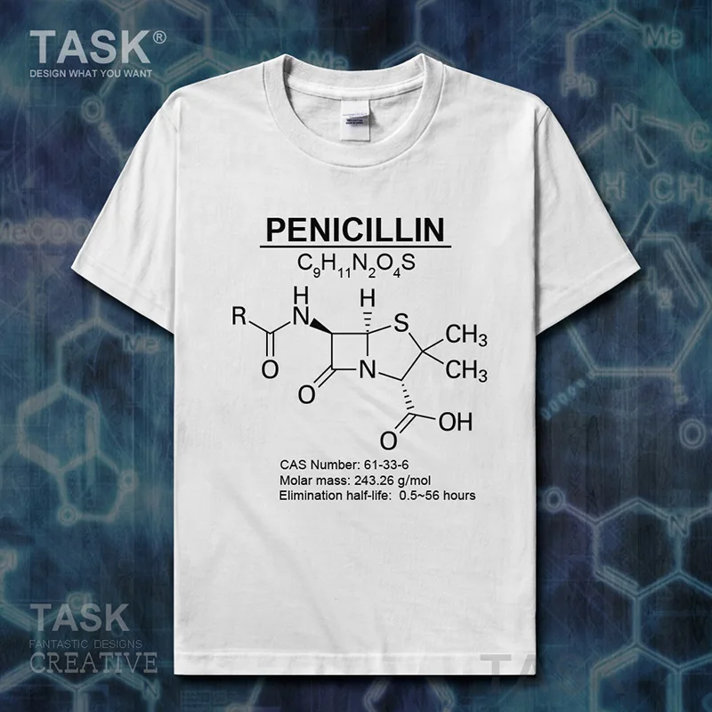 Penicillin Molecular Formula Chemistry Subject clothes mens t shirt new Tops t-shirt Short sleeve fans fitness cotton summer 01