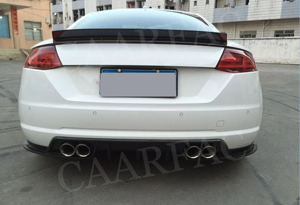 Углеродного волокна задний спойлер для Audi TT TTS TTRS BT Стиль frp зад багажник крылья