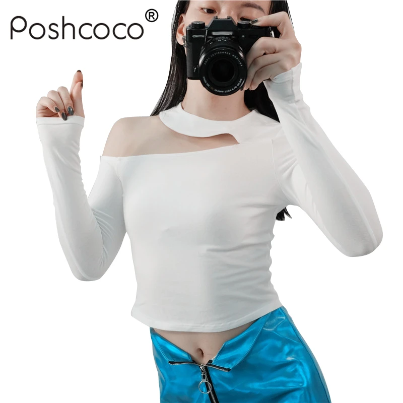 Poshcoco брендовые пикантные круглым вырезом выдалбливают Нерегулярные Для женщин