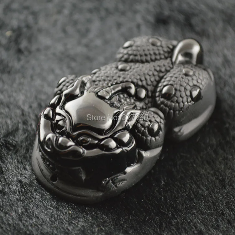 Горячая продажа натуральный кристалл камень назад обсидиан резные кулоны Pixiu Lucky