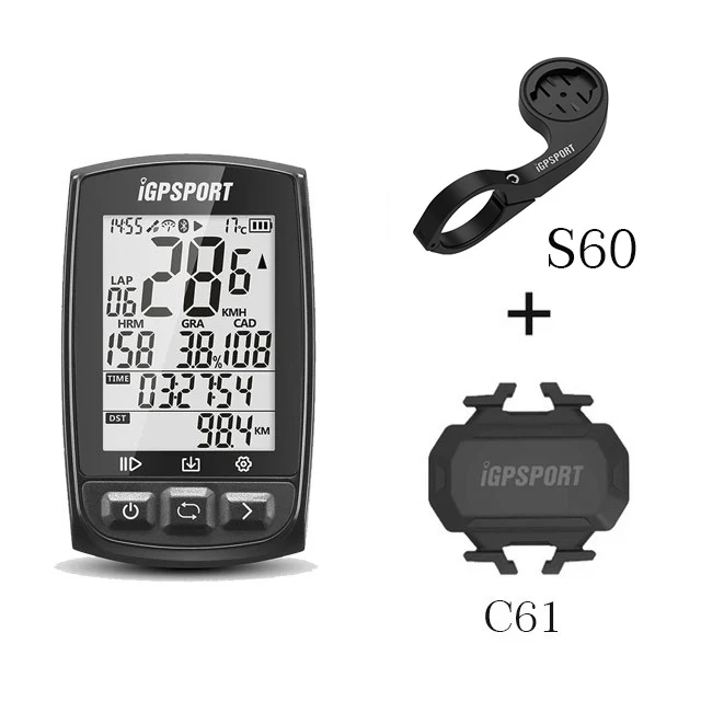 Black c61 group I gps порт IGS50E ANT+ велосипедный компьютер Спидометр Секундомер IPX7 водонепроницаемый ANT Bluetooth 4,0 gps Аксессуары для велокомпьютера - Цвет: Black c61 group
