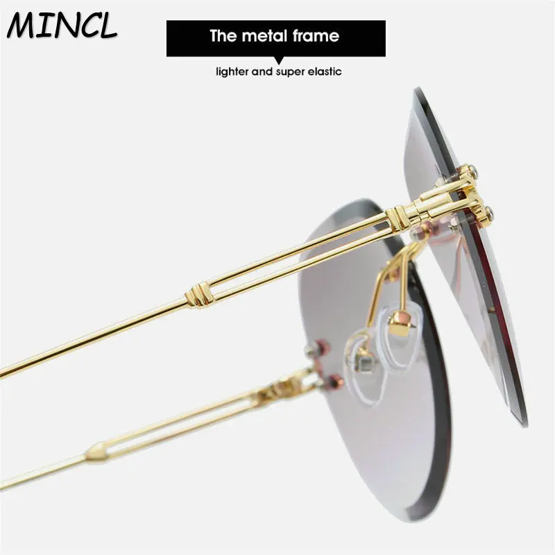 Женские и мужские Овальные Солнцезащитные очки с коробкой FML без оправы цветами