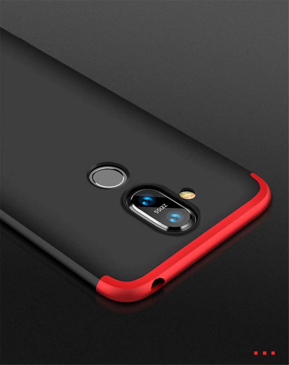 Для nokia x7 чехол GKK 360 полная защита жесткий Гибридный ПК 3 в 1 дизайн матовый
