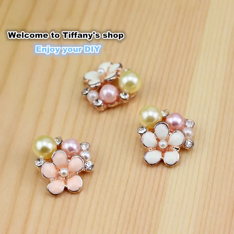 5 шт. модные стразы имитация жемчуга плоская задняя кнопка сделай сам головной