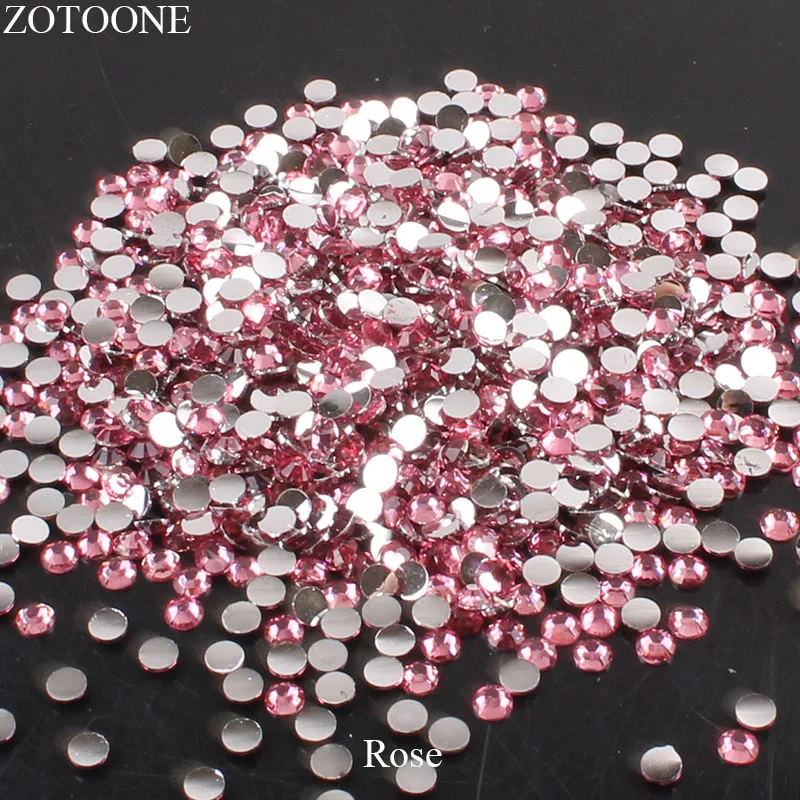 

Resin Flat Back Crystal Rose Rhinestone Applique Non Hotfix Nails DIY Phone Stones and Crystals for Clothes Nail Art Decorations