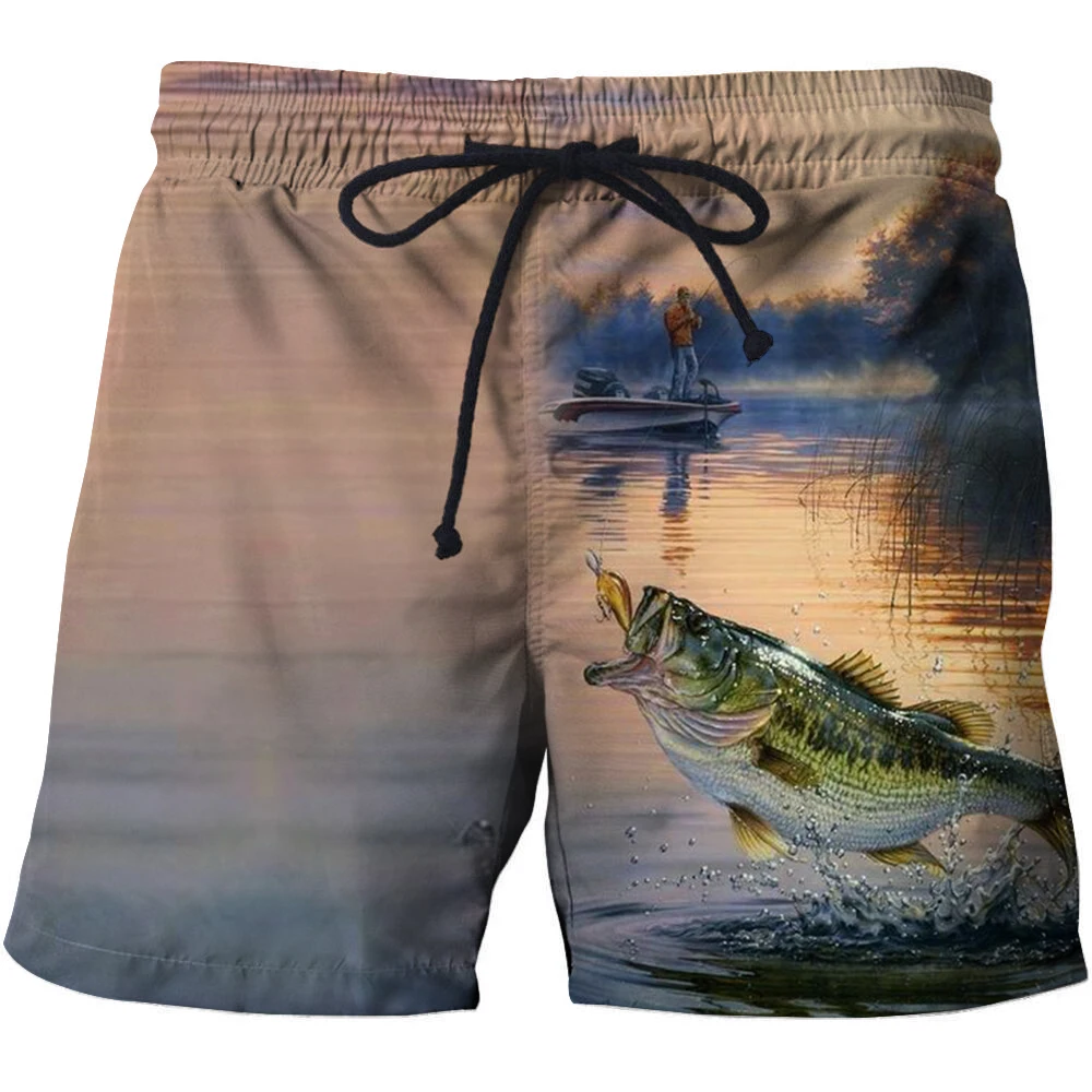 Private custom Beach pants Quick Dry Running Swimwear 3D Fish Printed Shorts Bermuda Swim Funny Sports dropshipping |