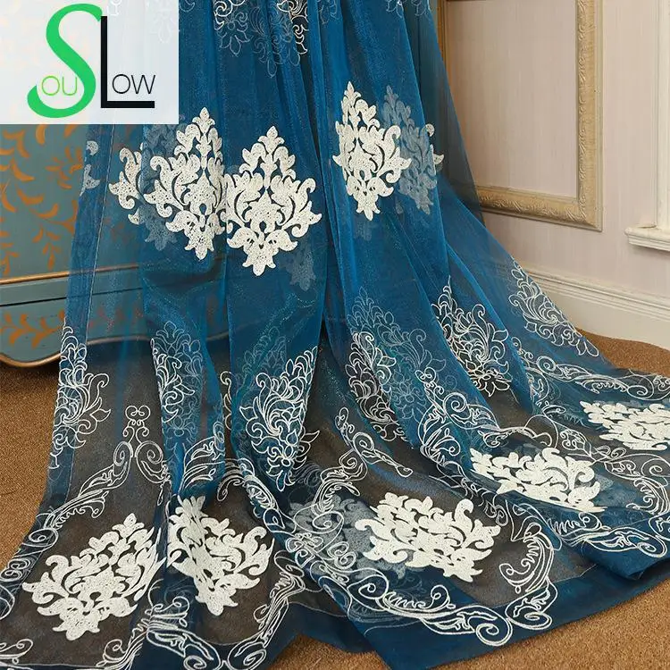 [Slow Soul] новая молочная шелковая вышитая занавеска на окно для гостиной спальни