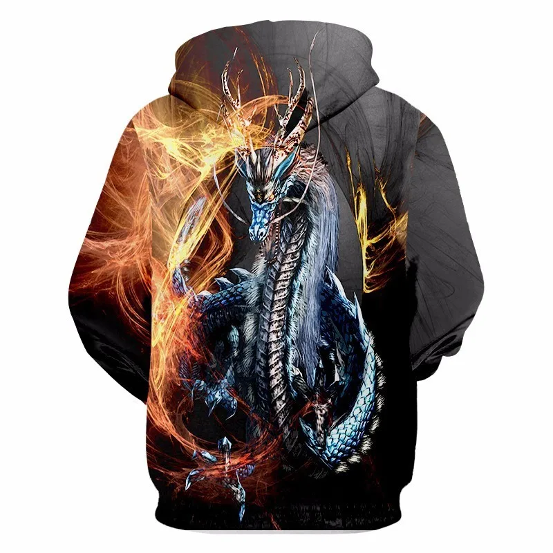 OGKB демисезонная Повседневная Толстовка мужская толстовка с принтом огненного