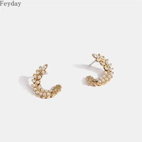 2020 new fashion korean women earrings luxury statement imitation pearls stud earring for women wedding party jewelry
