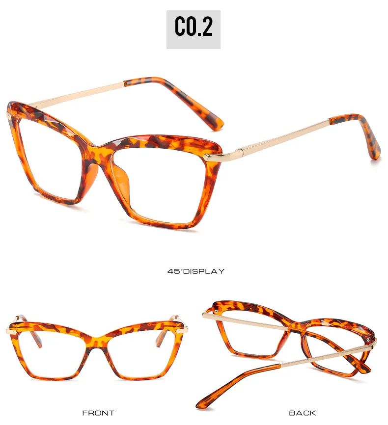 Kottdo Metal Square Women Eyeglasses Spectacle Frame Clear Designer Optical Glasses Frames Computer Eye Glasses