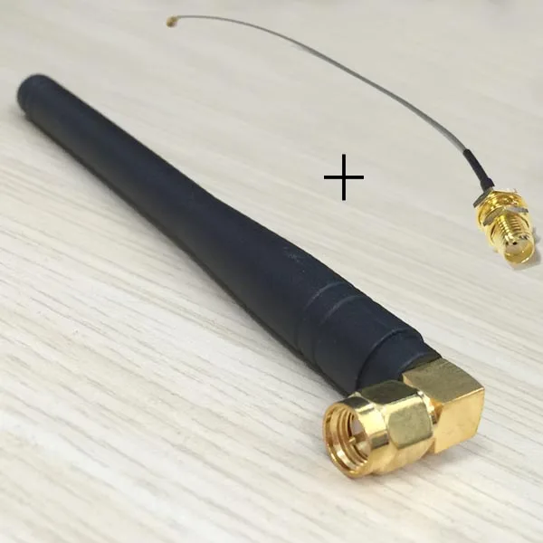 Антенна 2 4G 3Dbi Bluetooth модуль SMA штекер прямоугольный для USB модема WLAN + гнездо к