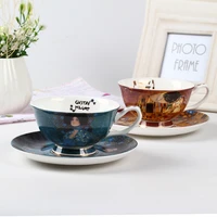 fine bone china oil painting coffee cup set royal porcelain coffee cup and saucer sets afternoon tea black tea cup gift packing