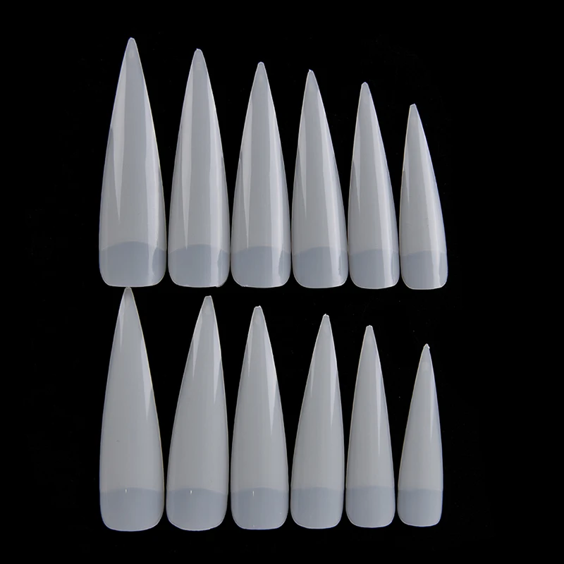 

24Pcs False Nail Tips Long Cuspidal Stiletto Nail Tips Manicure Beauty Gift White French Salon Acrylic Nail Art False Nail Tip