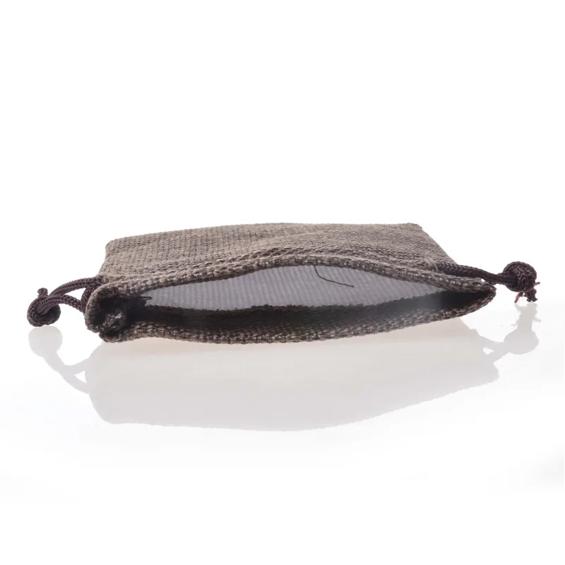 Lanwaylucky 9x12 см 50 шт./лот коричневый мини мешковины drawstring ювелирные изделия Упаковка