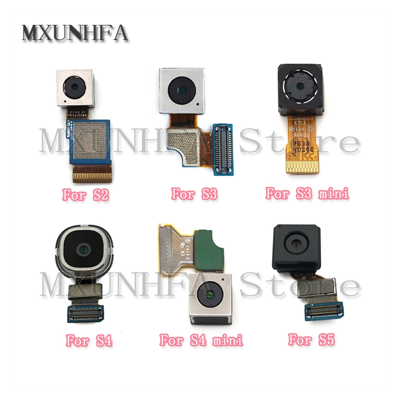 Задняя камера для samsung Galaxy S2 S3 S4 mini S5 i9100 i9300 i9500 i9505 G900f модуль большой основной камеры шлейф Замена