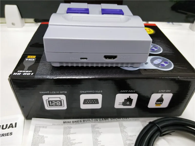 Новая Мини ТВ игровая консоль HDMI выход 8Bit Ретро видео встроенный 821 различные
