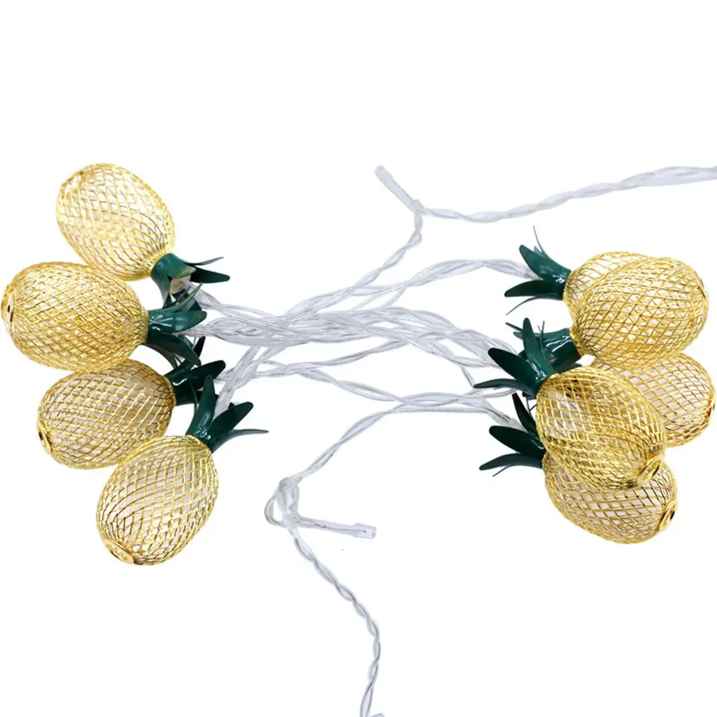 Креативный Железный фонарь ананас гирлянды светодиодная лампа для праздника