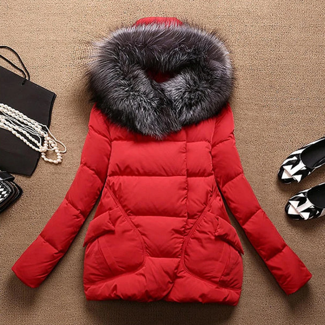 Женский хлопковый пуховик осенне-зимний тонкий большого размера в европейском и