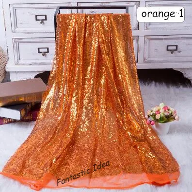 orange 130x50 см DIY 3 мм блестка блестящая золотая, серебряная, блестящая ткань для одежды сценические вечерние свадебные украшения для дома - Цвет: orange