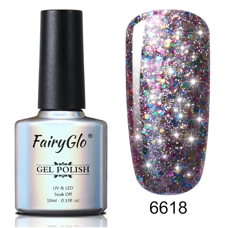 6618 Блестящий Гель-лак для ногтей FairyGlo, штамповка, лак для ногтей, 10 мл, звездная позолота, Vernis a Ongle, лак для ногтей Nagellak Lucky, Гель-лак - Цвет: 6618