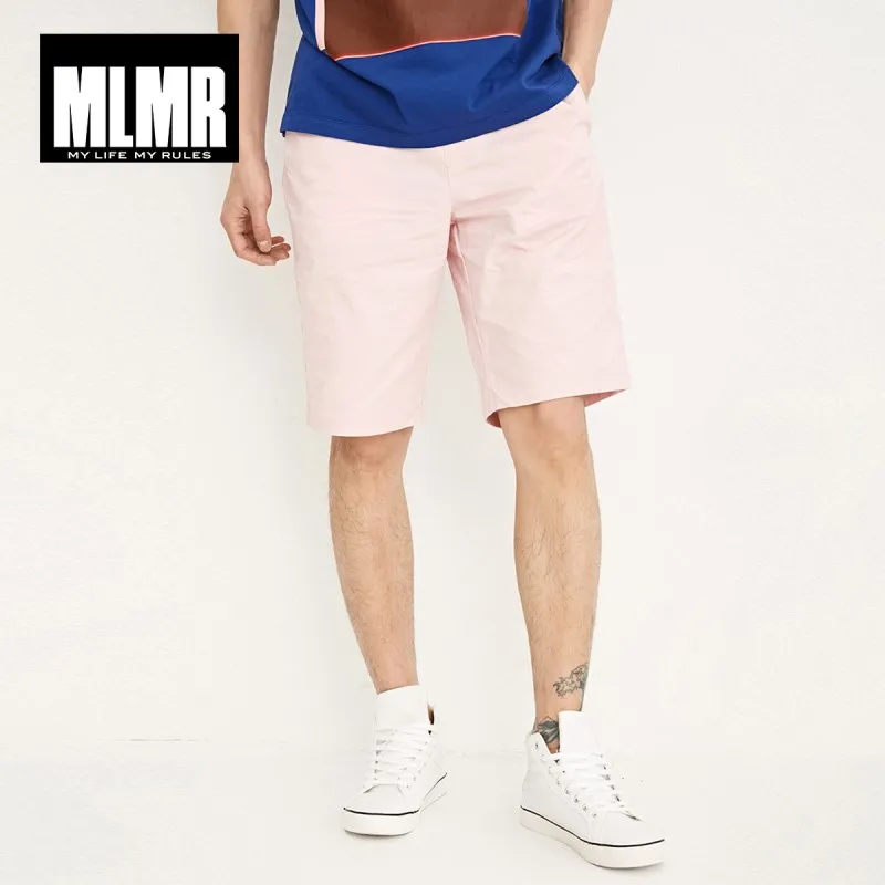 Mlmr Для мужчин с буквенным узором двойные штаны накладными свободная посадка 100%