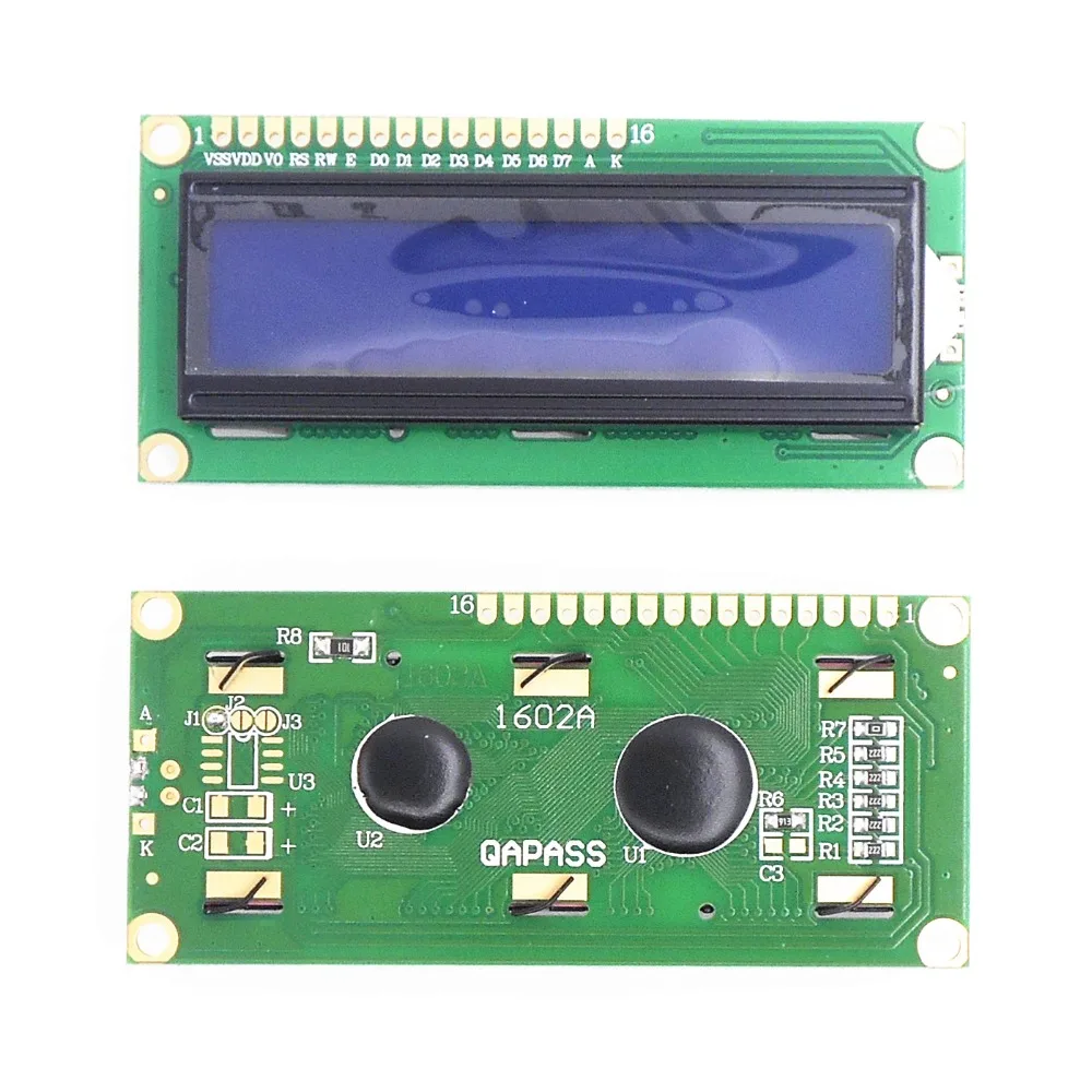 ЖК модуль 1602 А дисплей 5 В IIC/I2C голубая подсветка белые слова/стандартные черные