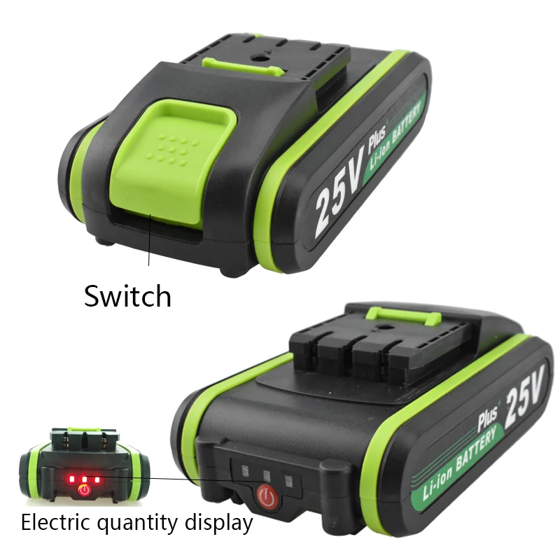 Беспроводной шуруповёрт на 25 В с мини-аккумулятором и комплектом сверлов.