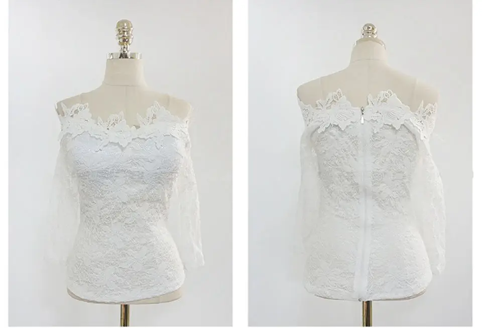 [DOYOLUYA] новый Женская Кружева Набор Половина Рукава Slash Шеи Растениеводство Топы И