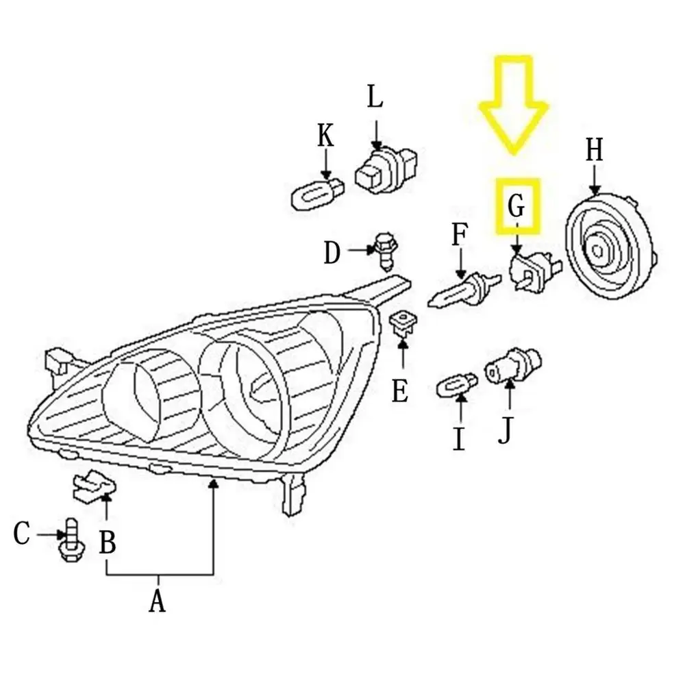 Патрон для галогеновой лампы H1 держатель патрона Honda Acura RL/TSX 33116SD4961|Передние