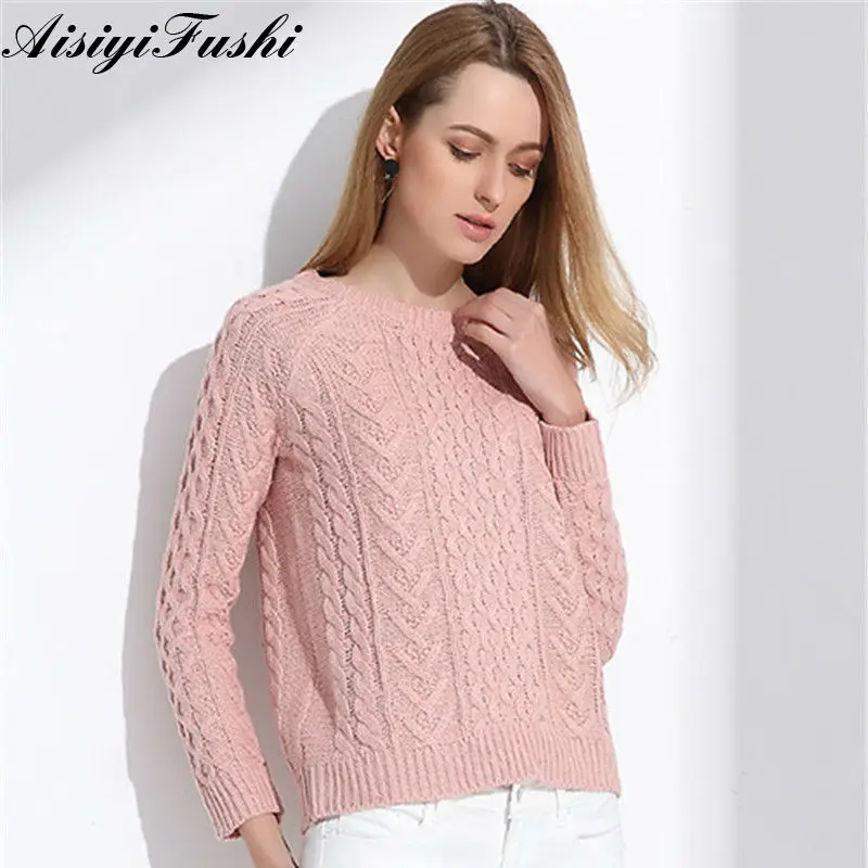 Warm Womens Ribbed Sweater Female Women Jumpers Winter Woman Light Pink Knitting Pullovers Mujer Invierno Fashion 2020 | Женская одежда