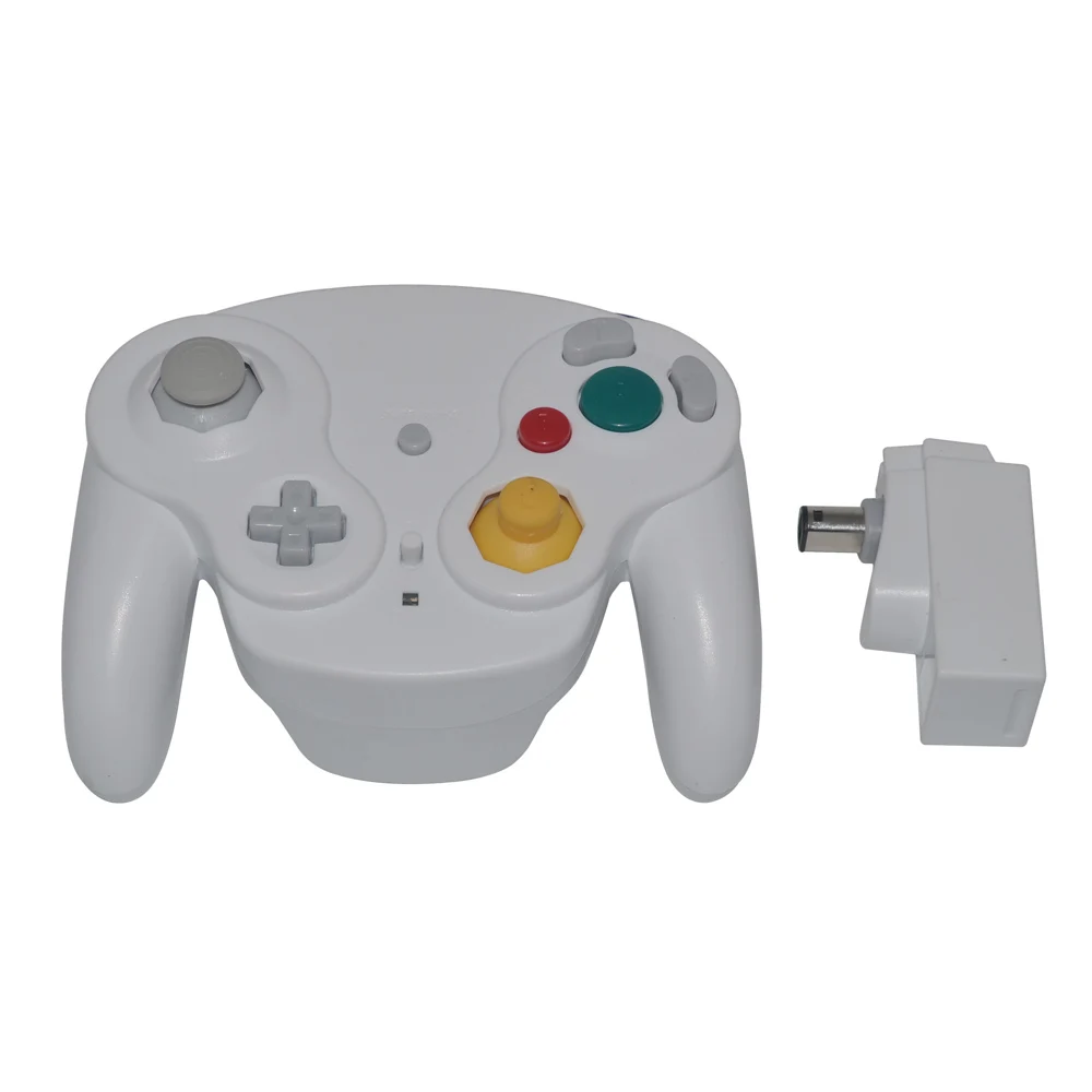 2,4 ГГц для N-G-C для W-i Bluetooth контроллер беспроводной геймпад джойстик GameCube геймпад ручка - Цвет: White controller