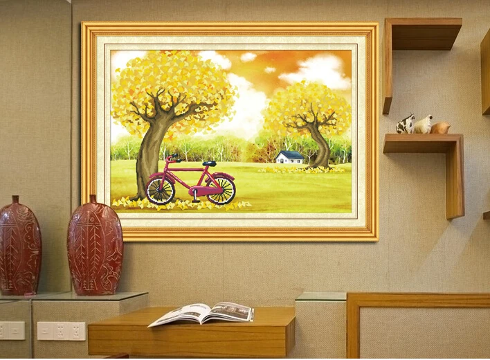 3D Autumn Story DIY Cross Stitching Embroidery Kit Precise Printed Home Decoration Handmade Needlework Stitch Free - Цена: 1 052,76 руб.