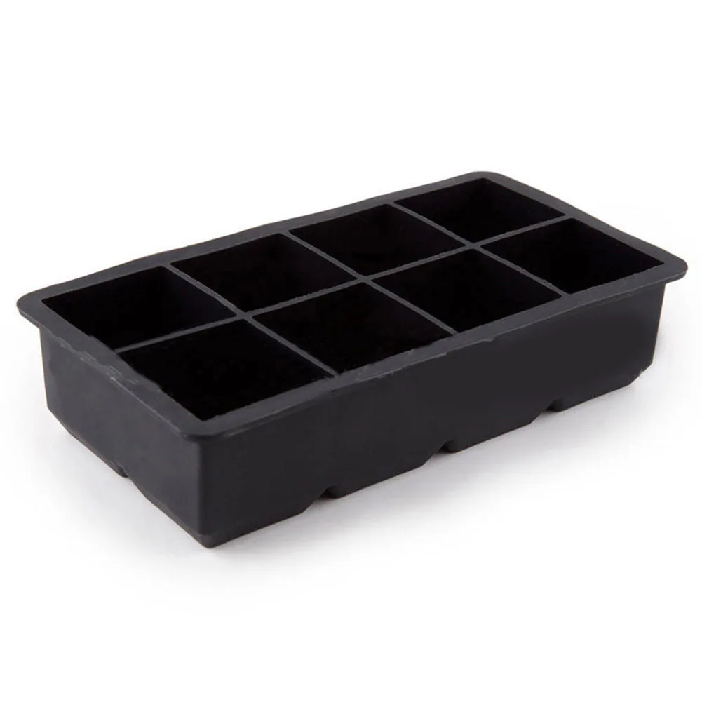 Силиконовая форма для льда 8 ячеек квадратной формы лоток приготовления