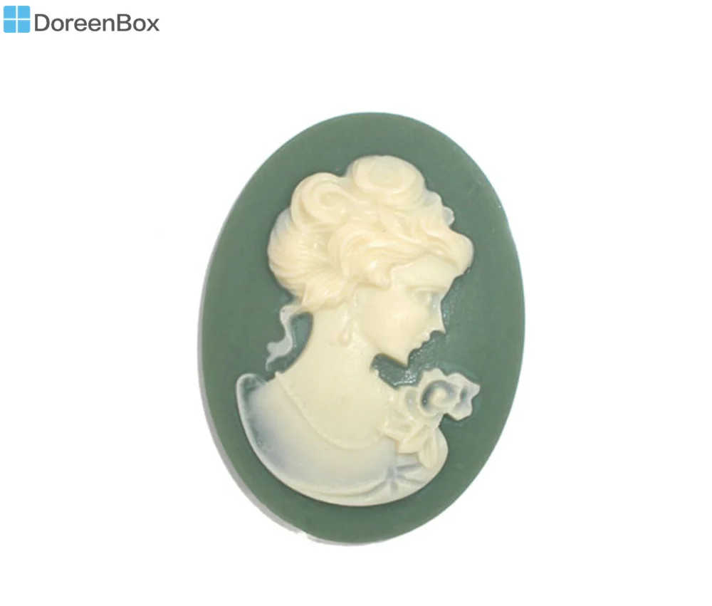 Doreen Box Милые 10 полимерные женские Овальные камеи украшения 29x39 мм (B06632)|cameo